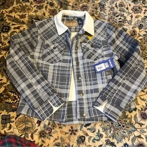 Wrangler WVU Gray Plaid Jacket